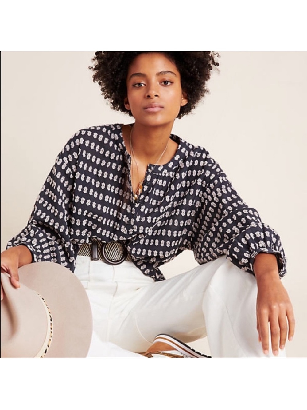 Pilcro Tavi peasant top